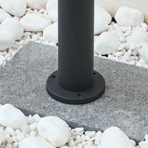 Lindby Potelet Alvaro en gris foncé, 60 cm^ Bornes Éclairage Extérieur