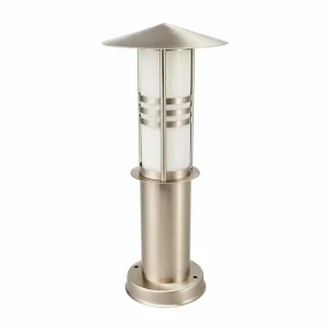 Lindby Potelet en acier inoxydable Erina, 40 cm^ Potelets Extérieurs