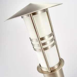 Lindby Potelet en acier inoxydable Erina, 40 cm^ Potelets Extérieurs