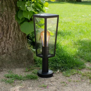 LUTEC Potelet Pine en aluminium et verre, IP44^ Potelets Extérieurs