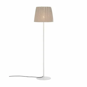 PR Home Lampadaire d'extérieur Agnar, blanc/marron, 140 cm^ Luminaires De Terrasse