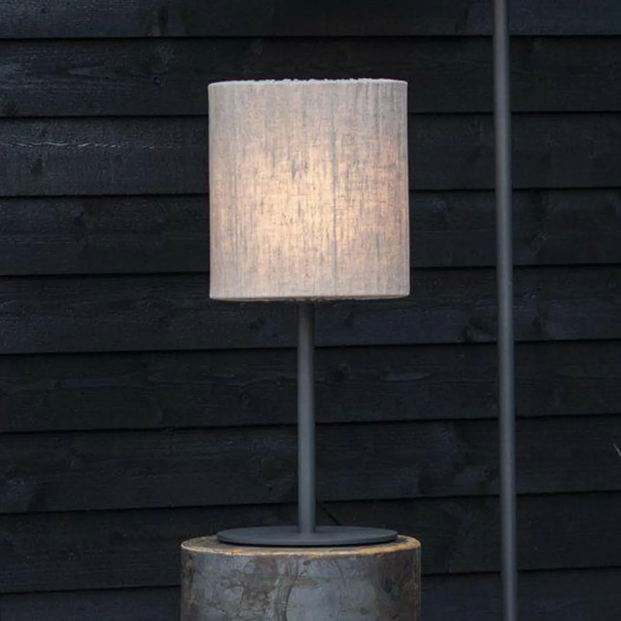 PR Home Lampe de table d'extérieur Agnar, gris foncé / blanc, 57 cm^ Lampes Décoratives