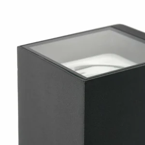 PRIOS applique d'extérieur Tetje, noir, angulaire, 11,5 cm^ Appliques Murales Extérieures