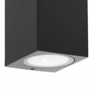 PRIOS applique d'extérieur Tetje, noir, angulaire, 16 cm, set de 4 pièces^ Appliques Murales Extérieures