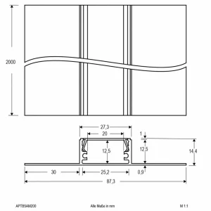 EVN Profilé construction sèche alu 200 cm opale^ Lampes Décoratives