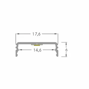 BRUMBERG Profil de montage LED One, aluminium, plat, 3 mètres^ Lampes Décoratives