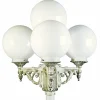 Albert Leuchten Ravissant chandelier blanc-or 165 à 4 lampes^ Lampadaires D'Extérieur