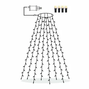 STAR TRADING Rideau d’arbre Treelight LED avec 8 brins^ Lumière De Noël