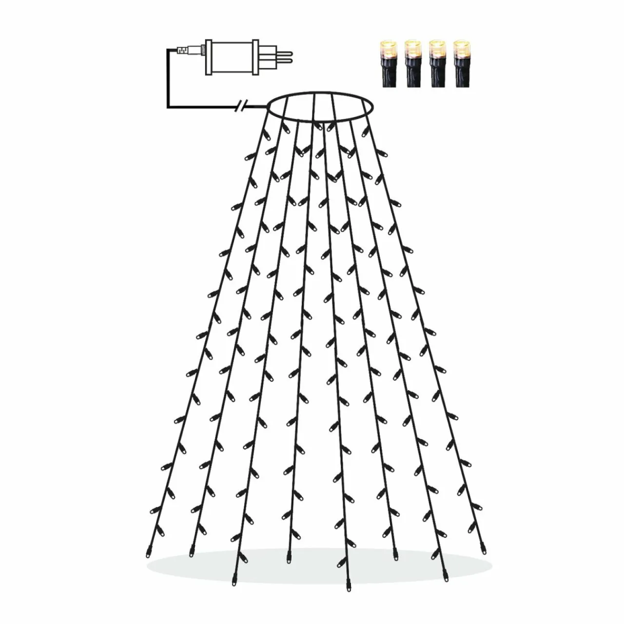rideau_darbre_treelight_led_avec__brins_1.webp STAR TRADING Rideau d’arbre Treelight LED avec 8 brins^ Lumière De Noël