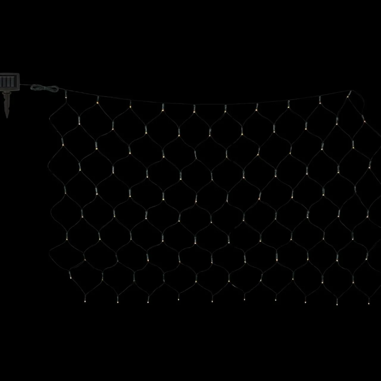 rideau_led_solaire_ip_xcm_lampes_2.webp Globo Rideau LED solaire IP44 110x90 cm 100 lampes^ Lumière De Noël