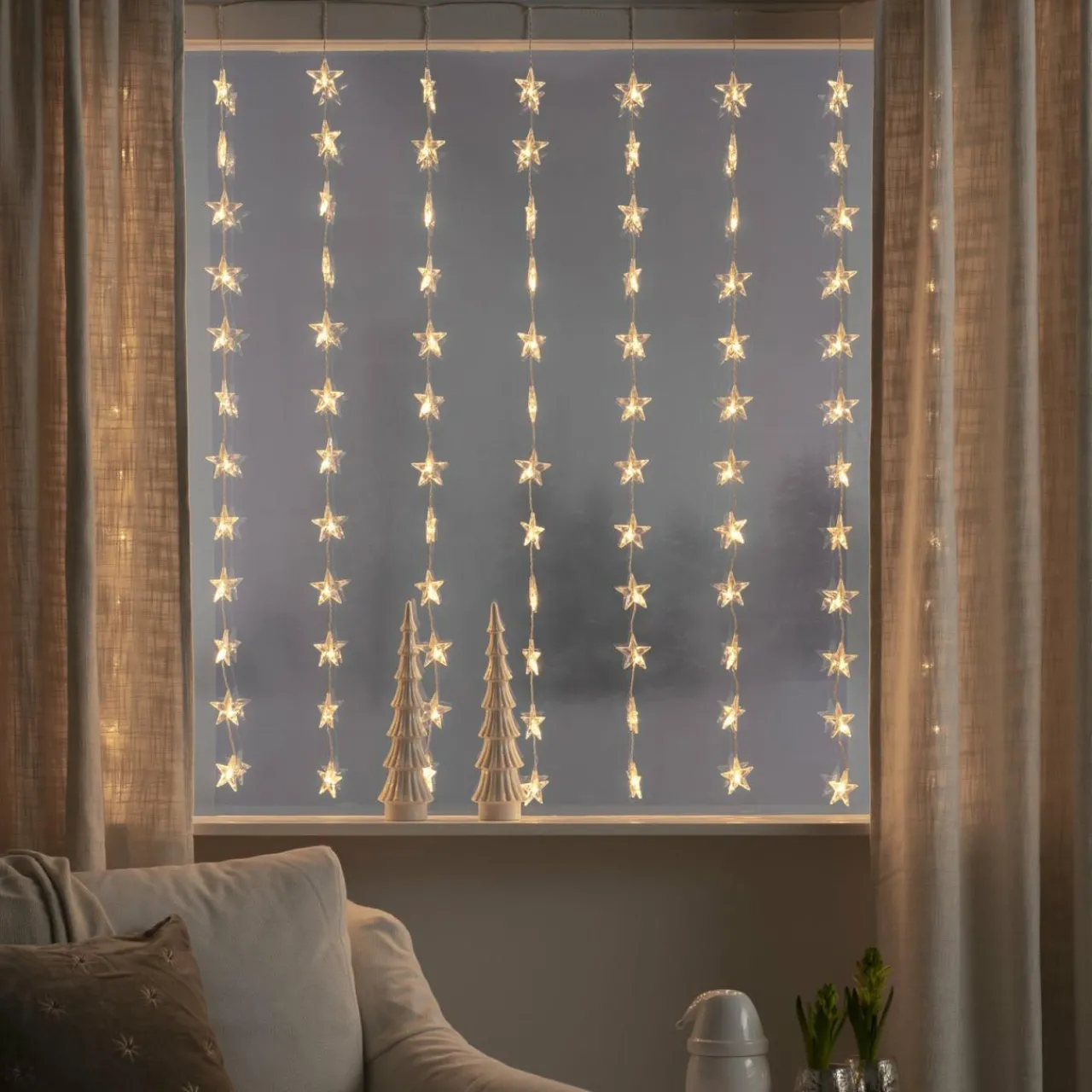 rideau_lumineux_toiles__lampes_blanc_chaud_0.webp Konstsmide Christmas Rideau lumineux étoiles, 120 lampes, blanc chaud^ Lumière De Noël