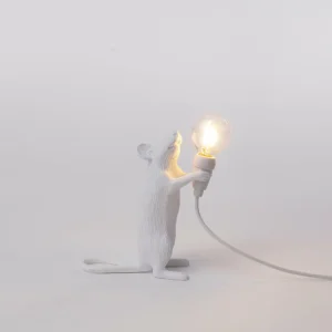 SELETTI Mouse Lamp Ampoule LED décorative USB debout blanc^ Lampes Décoratives