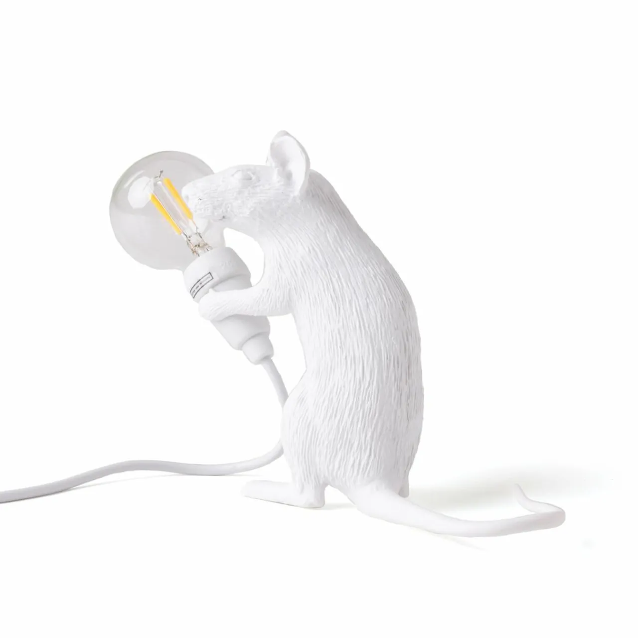 SELETTI Mouse Lamp Lampe LED décorative USB assise blanche^ Lampes Décoratives