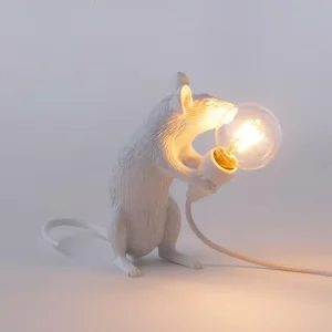 SELETTI Mouse Lamp Lampe LED décorative USB assise blanche^ Lampes Décoratives