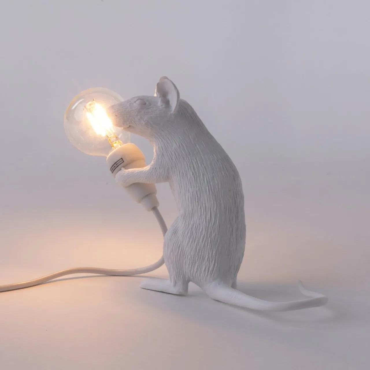 SELETTI Mouse Lamp Lampe LED décorative USB assise blanche^ Lampes Décoratives