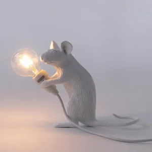 SELETTI Mouse Lamp Lampe LED décorative USB assise blanche^ Lampes Décoratives