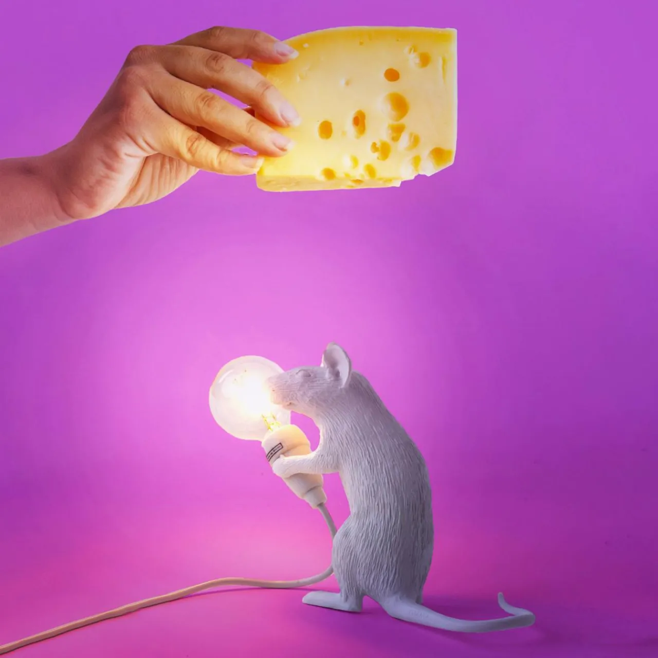 SELETTI Mouse Lamp Lampe LED décorative USB assise blanche^ Lampes Décoratives