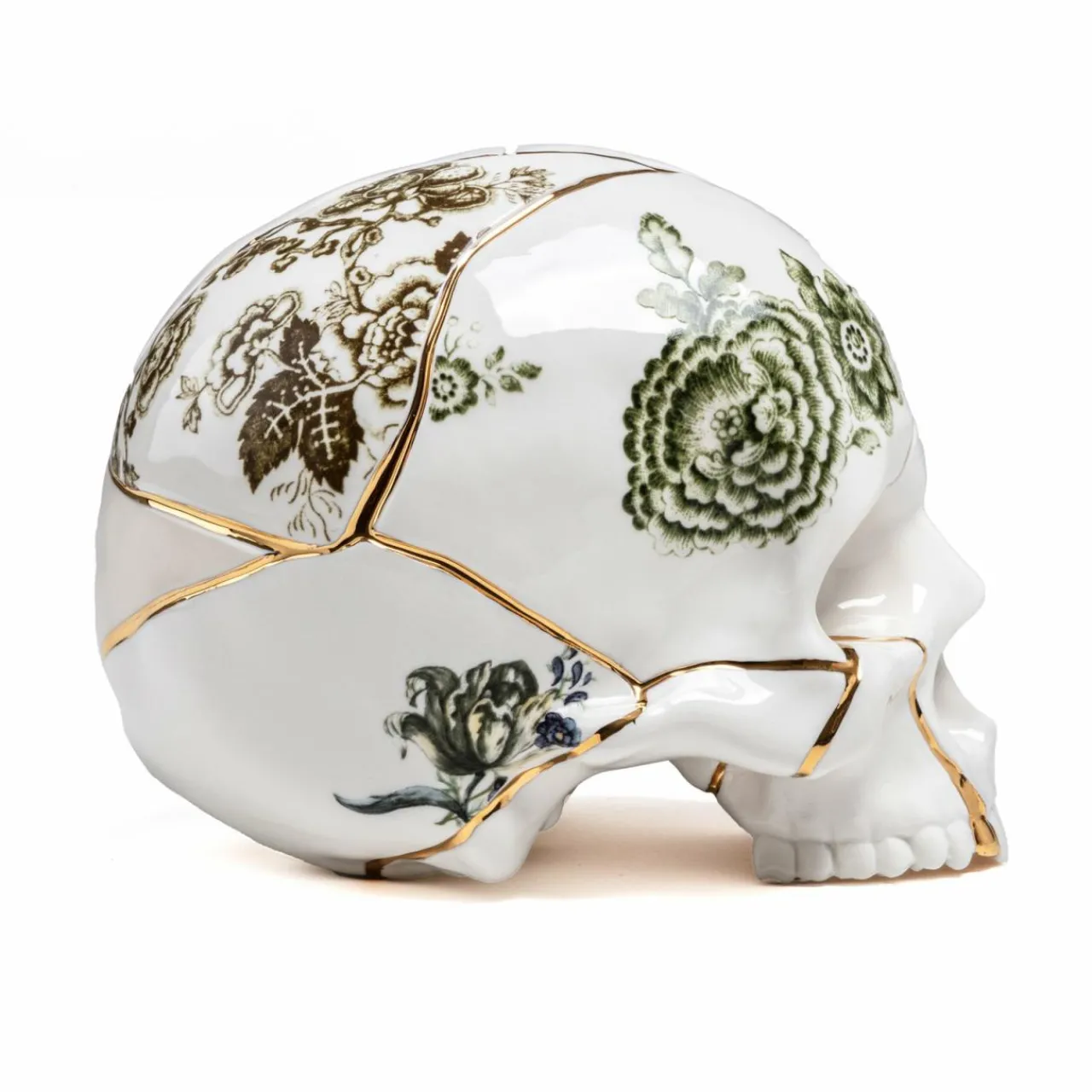 seletti_sculpture_kintsugi_skull_blanc_porcelaine_or_0.webp SELETTI Sculpture Kintsugi Skull, blanc, porcelaine, or^ Meubles & Aménagements