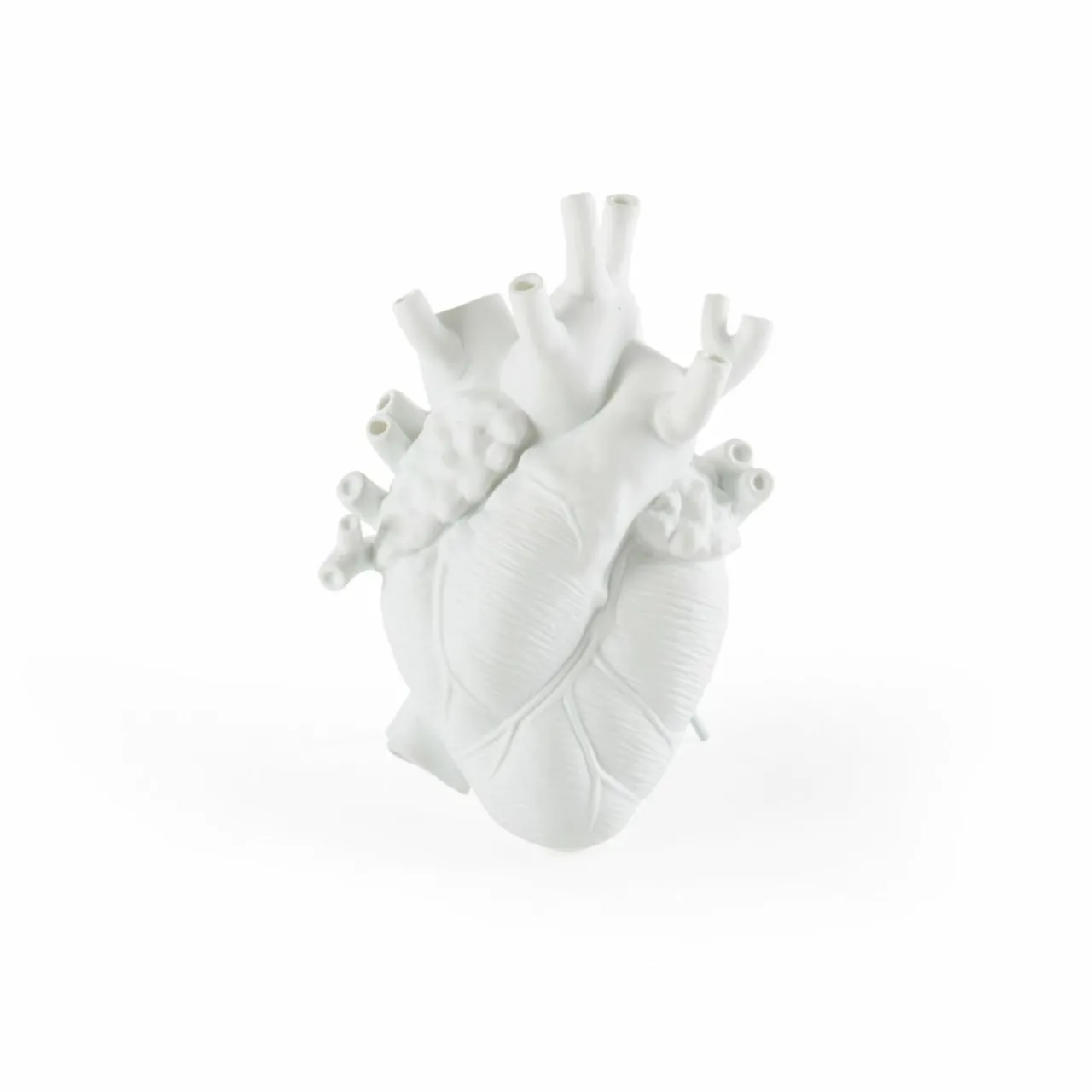 SELETTI Vase Love in Bloom, blanc, forme de cœur, porcelaine^ Meubles & Aménagements