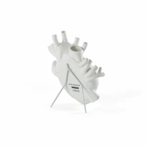 SELETTI Vase Love in Bloom, blanc, forme de cœur, porcelaine^ Meubles & Aménagements