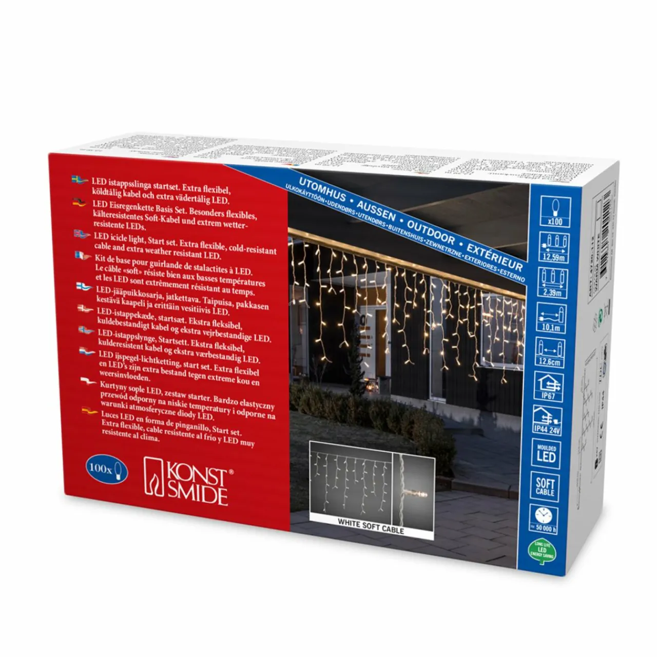 set_de_base_rideau_led_moul_systme_v_1.webp Konstsmide Christmas Set de base rideau LED moulé système 24 V^ Lumière De Noël