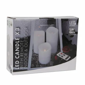 STAR TRADING Set de 3 bougies LED pour l’extérieur^ Lumière De Noël