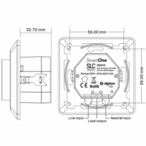 The Light Group SLC SmartOne AC variateur mural 250 W ZigBee^ Interrupteurs Connectés