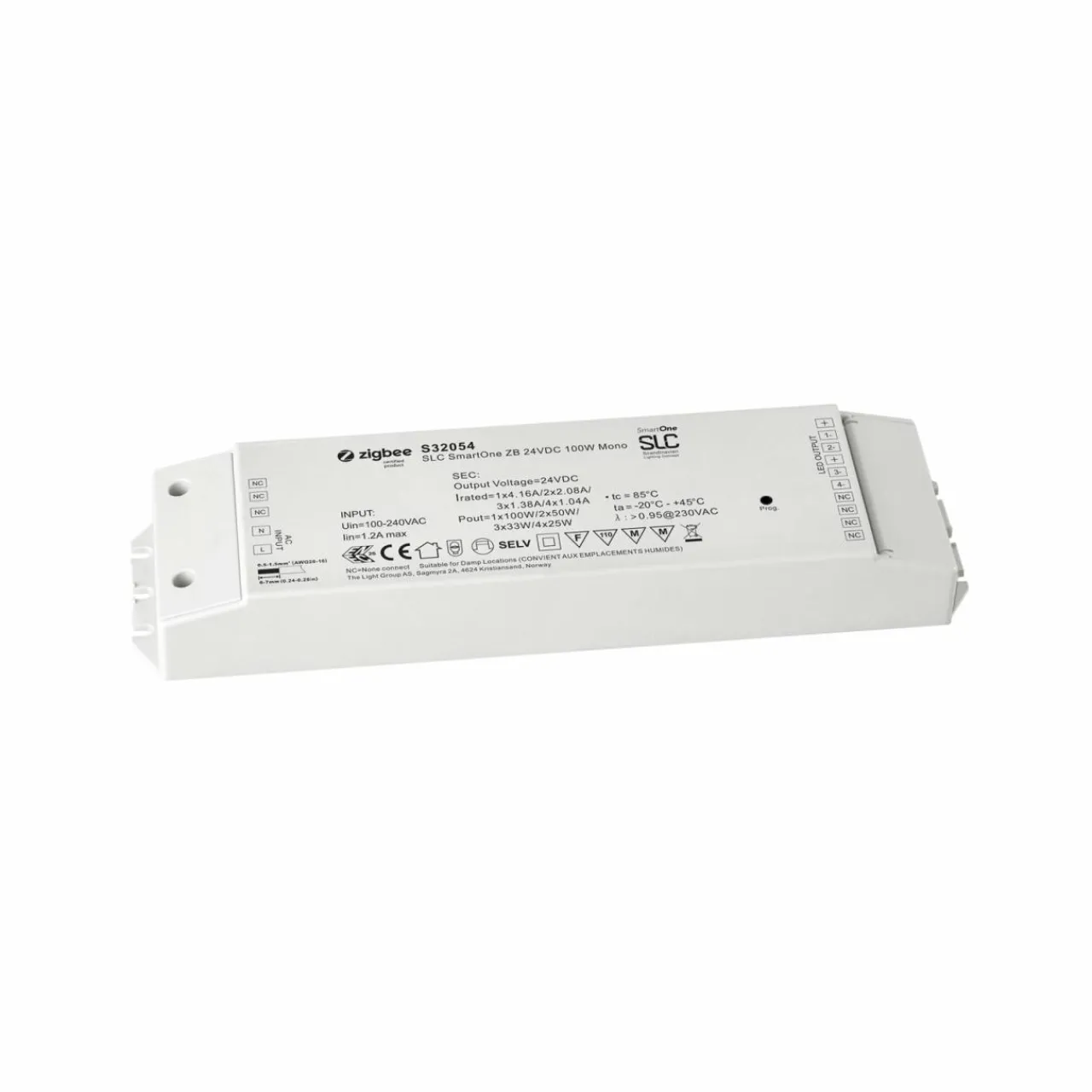 slc_smartone_bloc_s_v_w_mono_zigbee_0.webp The Light Group SLC SmartOne bloc S32054 24 V 96 W Mono ZigBee^ Tension Constante