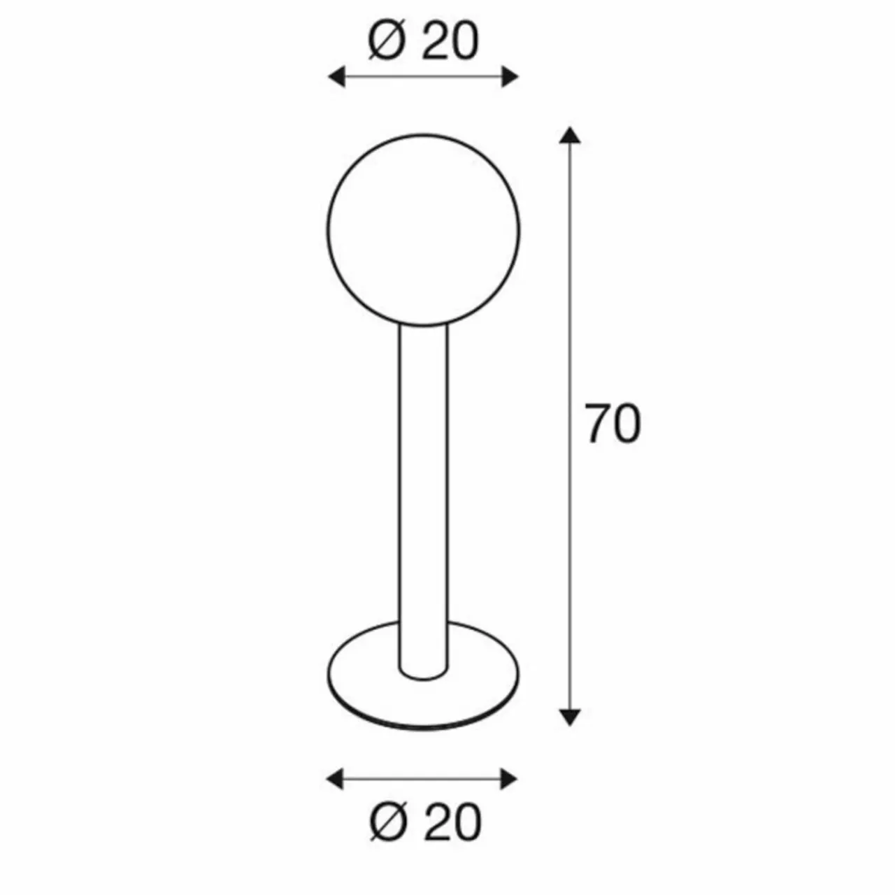 slv_gloo_pure__borne_lumineuse_hauteur__cm_1.webp SLV Gloo Pure 70 Borne lumineuse, hauteur 70 cm^ Bornes Éclairage Extérieur