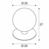 SLV Gloo Pure 27 luminaire pour socle, hauteur 27 cm^ Potelets Extérieurs