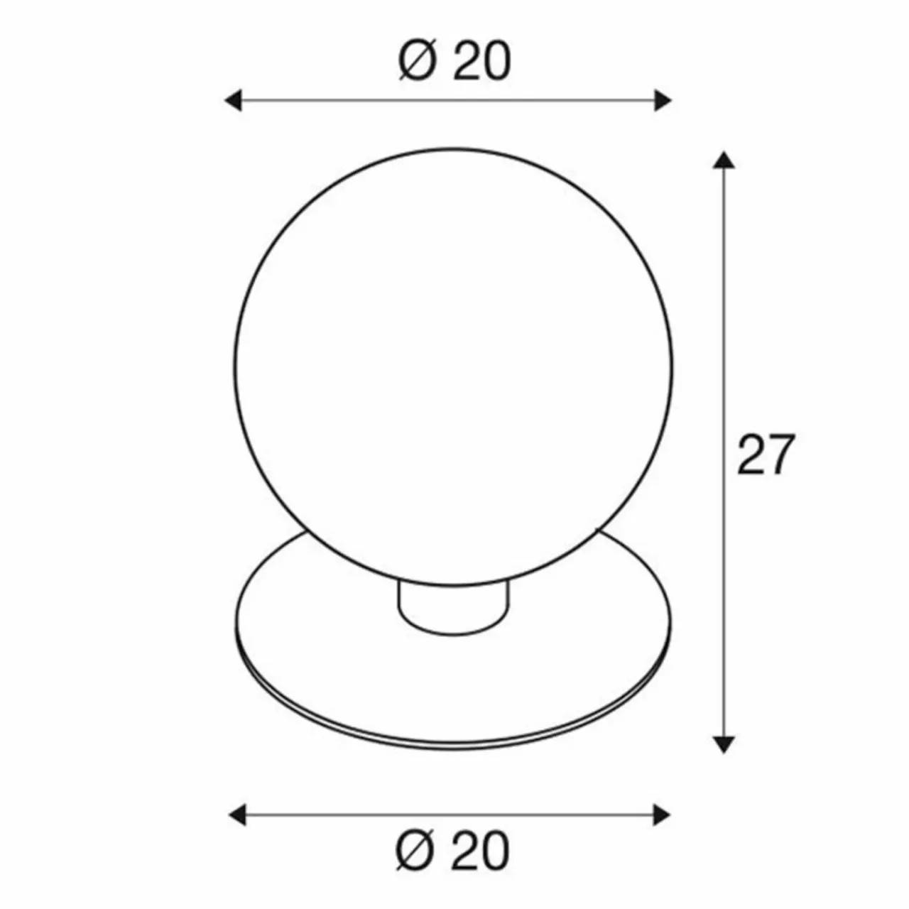 slv_gloo_pure__luminaire_pour_socle_hauteur__cm_0-1.webp SLV Gloo Pure 27 luminaire pour socle, hauteur 27 cm^ Potelets Extérieurs