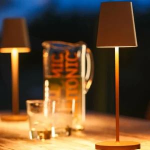 SLV Luminaire LED rechargeable Vinolina Two, couleur rouille, aluminium, Ø^ Lampes Décoratives
