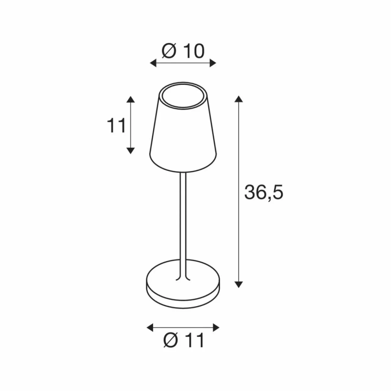 SLV Luminaire LED rechargeable Vinolina Two, couleur rouille, aluminium, Ø^ Lampes Décoratives