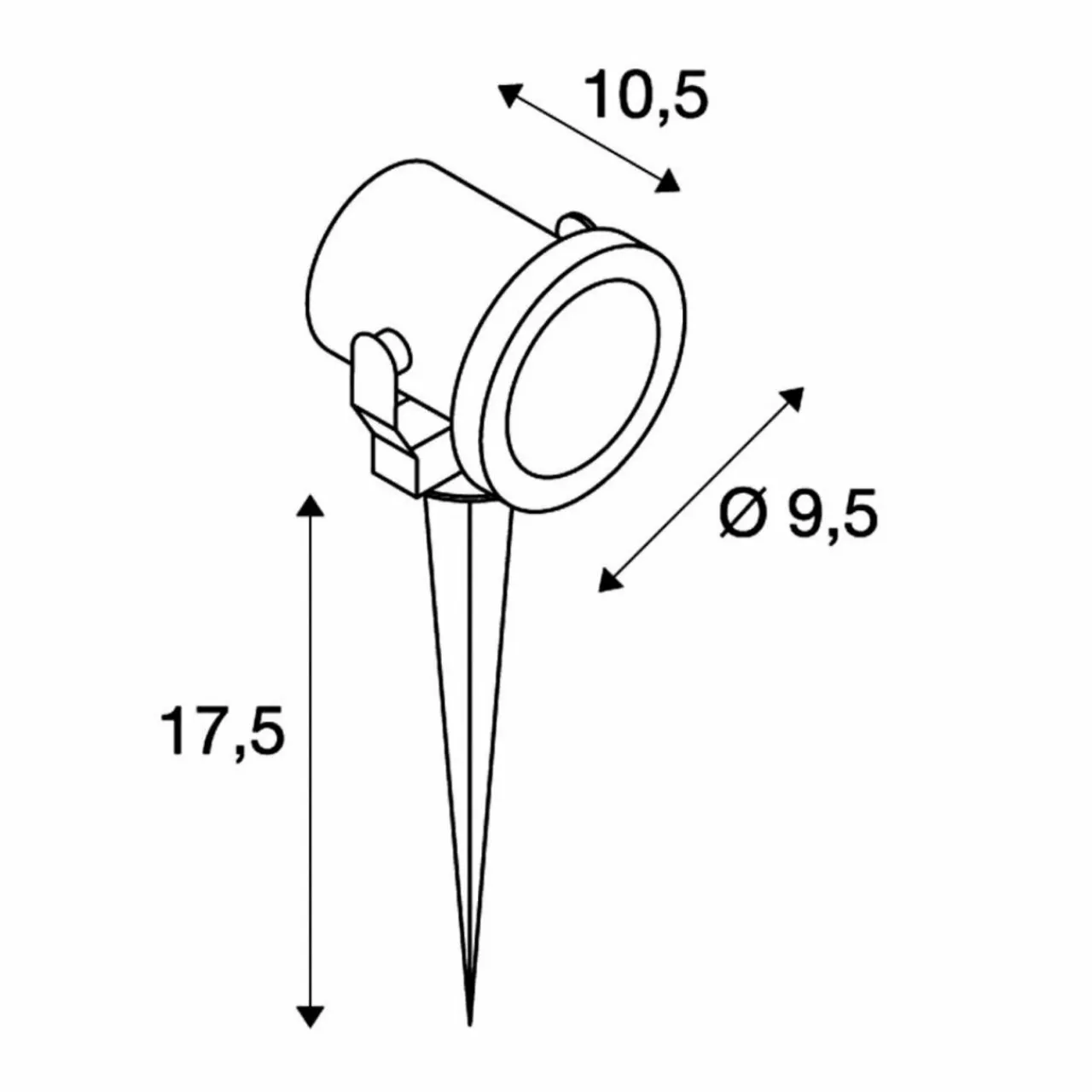 slv_nautilus__spot_sur_piquet_rond_acier_inox_1.webp SLV Nautilus 10 spot sur piquet, rond, acier inox^ Projecteurs D'Extérieur