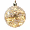 STAR TRADING Sphère déco LED Glow transparente, rotin Ø 15 cm^ Lumière De Noël