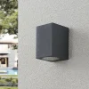 Lucande Spot d'extérieur Lavina gris foncé GU10 1 lampe^ Appliques Murales Extérieures