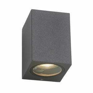 Lucande Spot d'extérieur Lavina gris foncé GU10 1 lampe^ Appliques Murales Extérieures