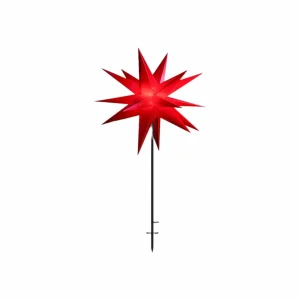 STERNTALER étoile LED IP44 pied Ø 100 cm rouge^ Lumière De Noël