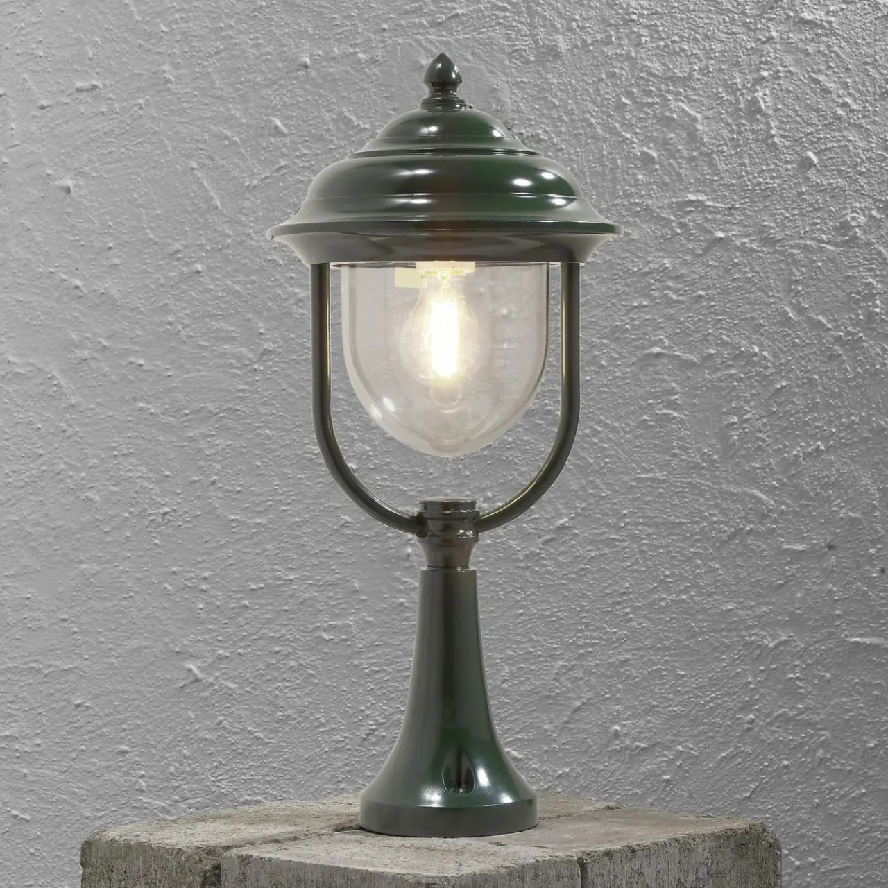 superbe_luminaire_pour_socle_parma_verte_0.webp Konstsmide Superbe luminaire pour socle Parma verte^ Potelets Extérieurs