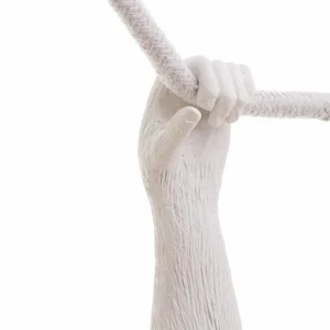 SELETTI Suspension déco LED Monkey Lamp blanche oscillante^ Lampes Décoratives