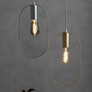 STAR TRADING Suspension déco Shape avec ovale, argentée^ Lampes Décoratives