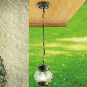ORION Suspension d’extérieur Margerite, verre à bulles^ Suspensions D'Extérieur