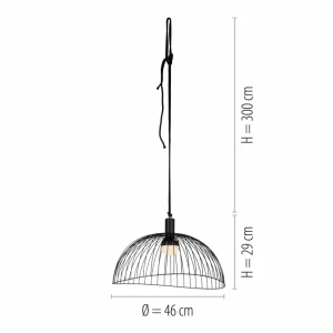 JUST LIGHT. Suspension LED David à batterie, fer, dimmable^ Lampes Décoratives