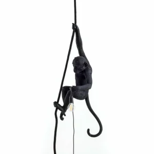 SELETTI Suspension LED Monkey Lamp suspendue noire^ Lampes Décoratives