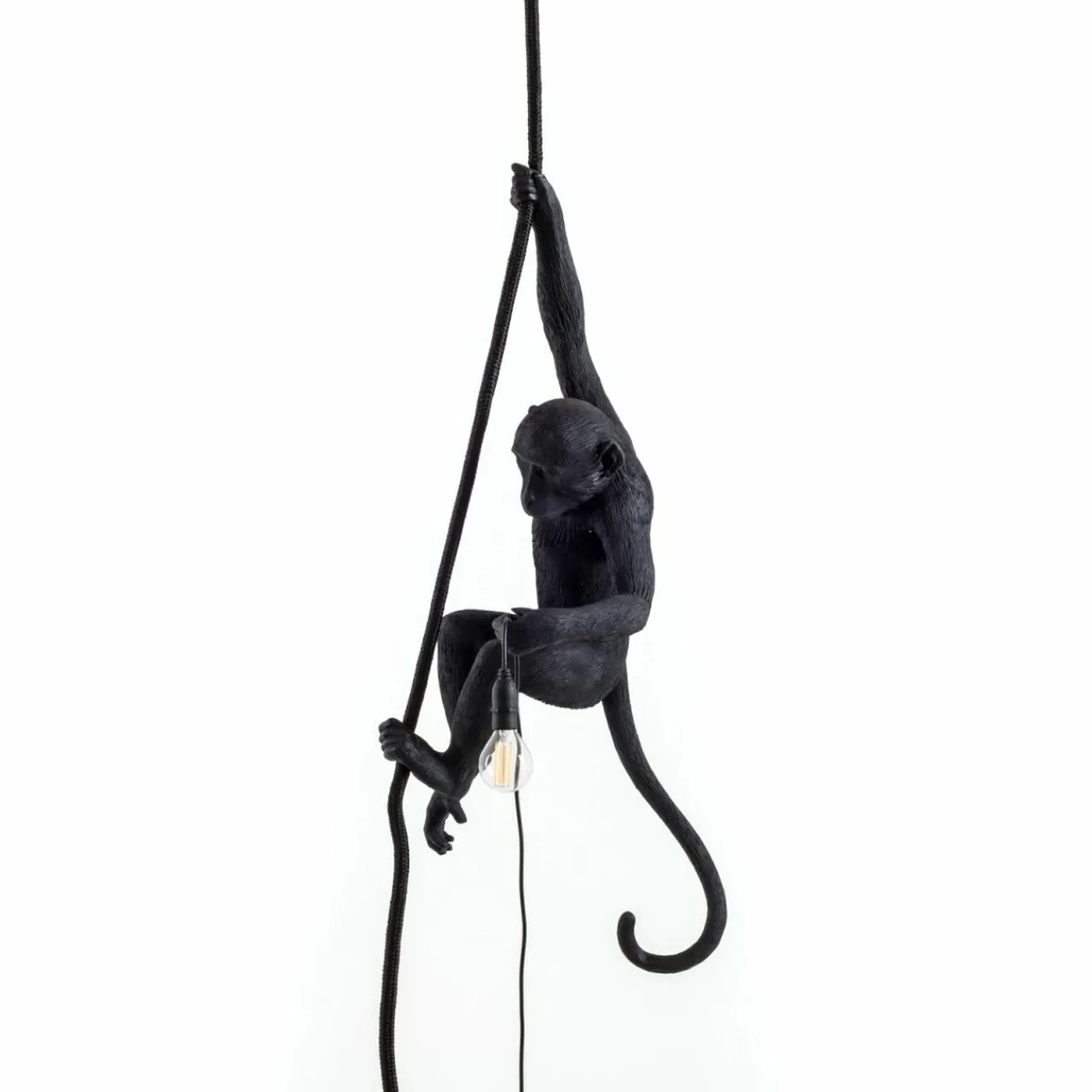 suspension_led_monkey_lamp_suspendue_noire_0.webp SELETTI Suspension LED Monkey Lamp suspendue noire^ Lampes Décoratives