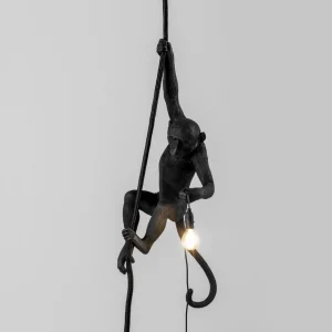 SELETTI Suspension LED Monkey Lamp suspendue noire^ Lampes Décoratives