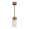Moretti Luce Suspension Silindar 3358, laiton ancien/transp.^ Suspensions D'Extérieur