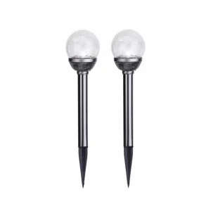 STAR TRADING Tige solaire LED avec sphères lot de 2^ Lampes Décoratives