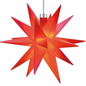 STERNTALER Étoile 18 branches rouge 12 cm^ Lumière De Noël