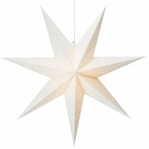 Markslöjd Étoile Clara à suspendre, velours Ø 75 cm, blanc^ Lumière De Noël